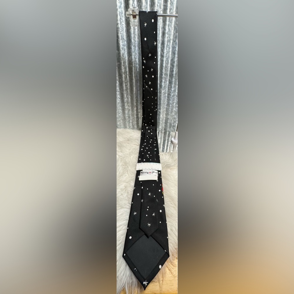 🎄NWT Knotty & Nice Motorcycle Biker Santa Christmas Tie - Picture 5 of 8